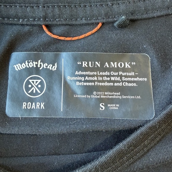 Motorhead Shirt Black Roark Run Amok Mathis Ace Of Spades Men's Long Sleeve Sz S - Picture 6 of 11